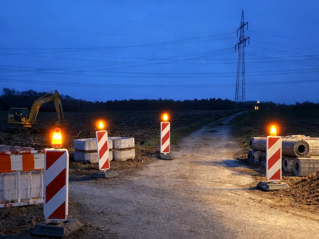 Kontrolle auf Baustelle